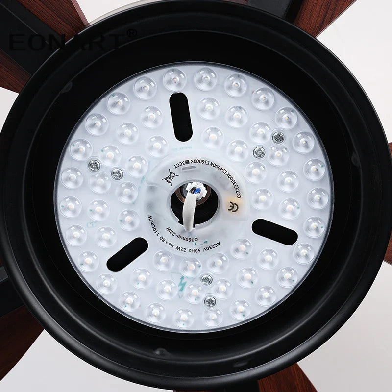 Afralia™ 40" LED Ceiling Fan with Plywood Blades & Remote Control