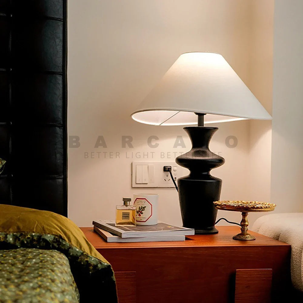 Afralia™ Walnut Black Wood Floor Lamp for Study Living Room Bedroom Lighting