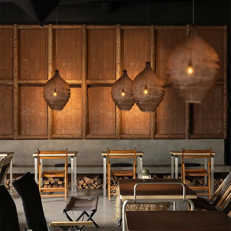 Afralia™ Mesh Pendant Lamp for Wabi Sabi Style Living Room Kitchen Loft Decor