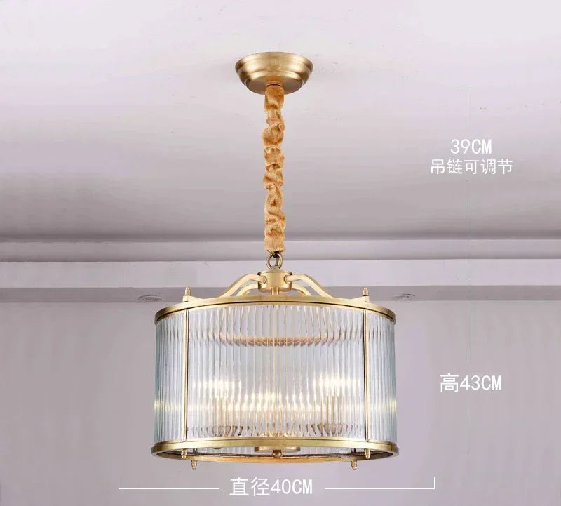Afralia™ Glass Chandelier: Golden Copper Luxury Ceiling Pendant Light Fixture for Living Room