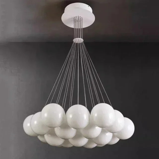 Afralia™ Nordic Glass Ball LED Pendant Chandelier for Home Decor Luminaires