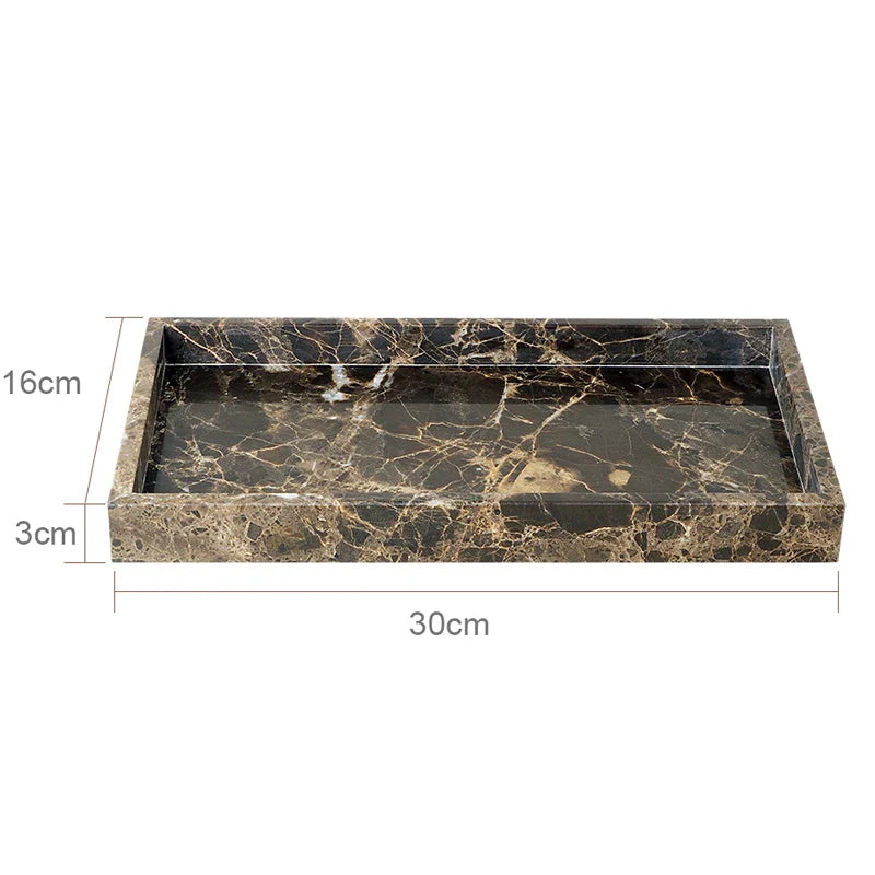 Afralia™ Emperador Dark Marble Bathroom Set with Luxury Accessories