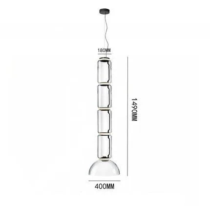 Afralia™ Modern Glass Pendant Lamp Noctambule for Villa Living Room Staircase Bar Loft
