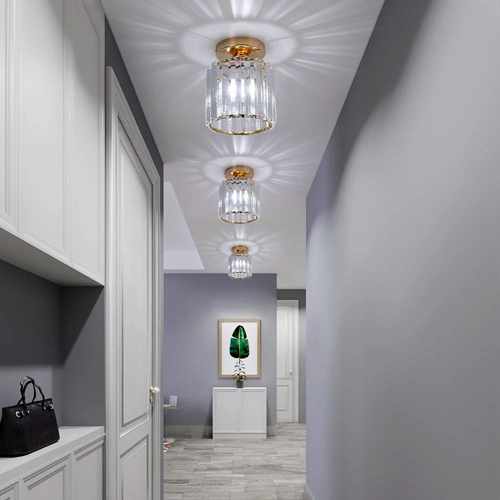 Afralia™ Crystal Chandelier Ceiling Light for Modern Living Room Decor