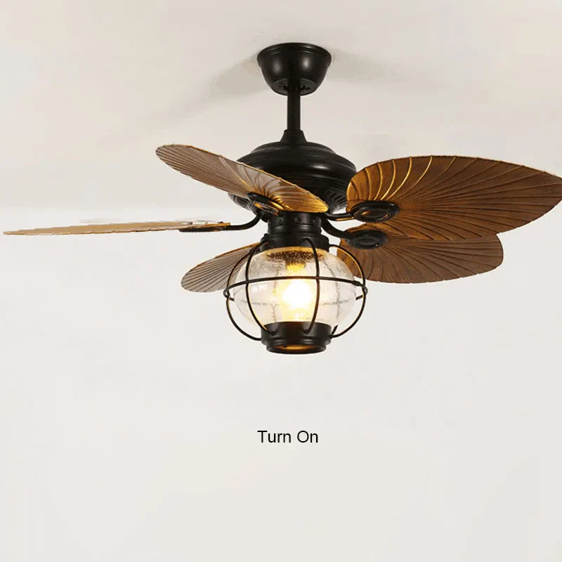 Afralia™ 52" Retro Fan Light with Remote Control for Living Room Bedroom