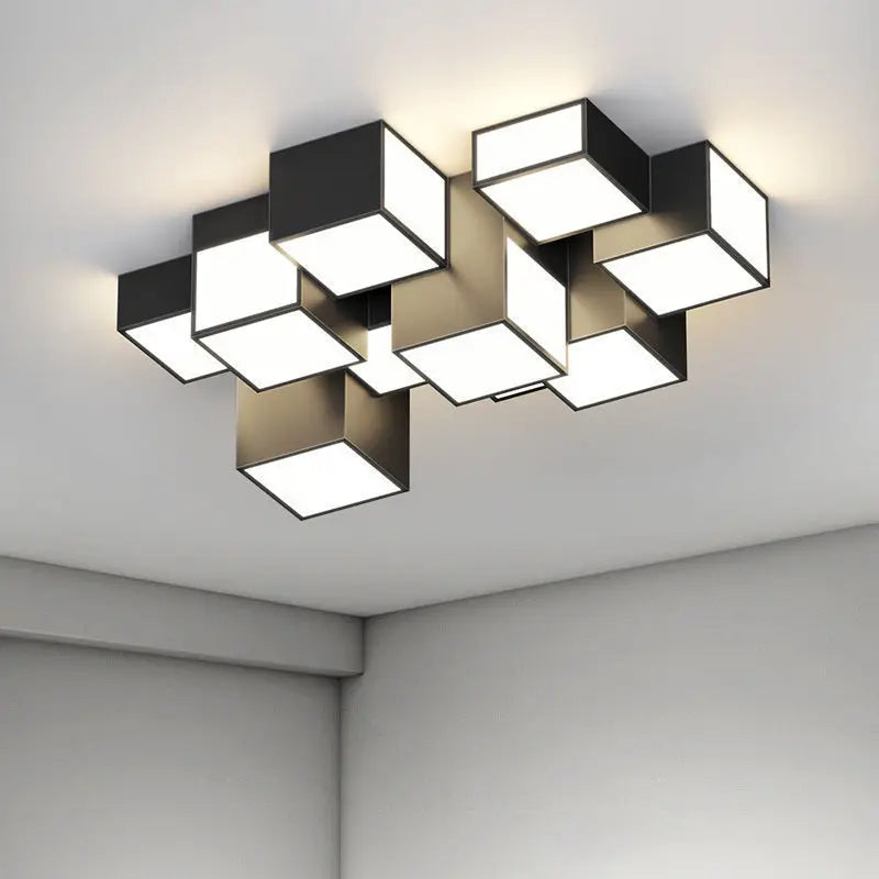 Afralia™ Square LED Chandeliers: Modern Home Indoor Lighting Fixtures for Living, Bedroom, Dining Room