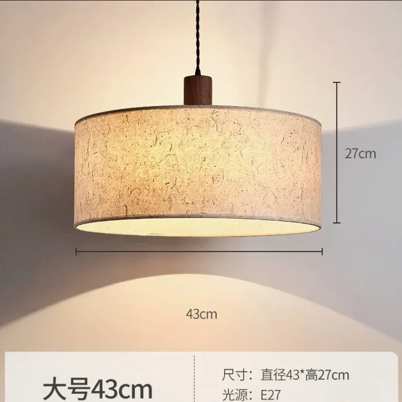 Afralia™ Cream Wabi-sabi Chandelier Lamp Retro Japanese-style Bedroom Decor Lighting