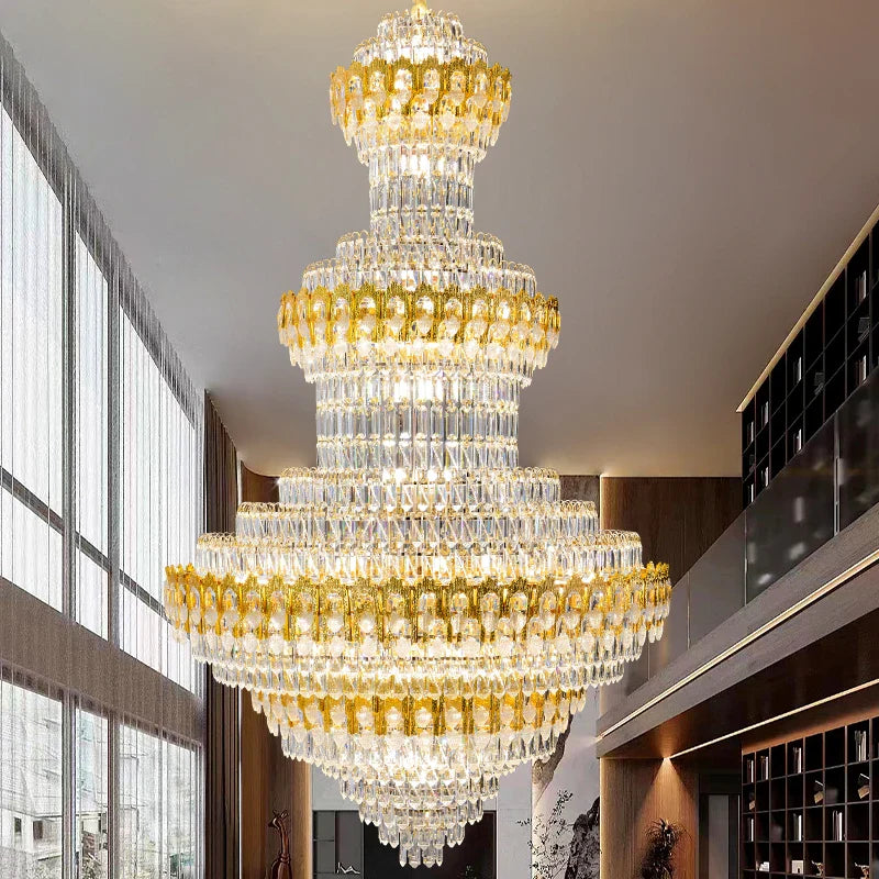 Afralia™ Deluxe Crystal Chandelier for Chic European Villa Living Room & Hotel Luxury