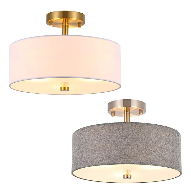 Afralia™ White Fabric Ceiling Light for Living, Bedroom, Dining Room Chandelier