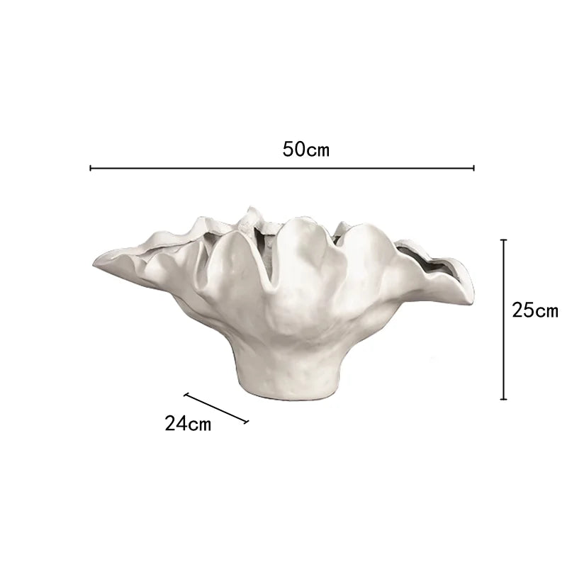 Afralia™ Wave Edge Resin Flower Vase Pot for Home Decoration