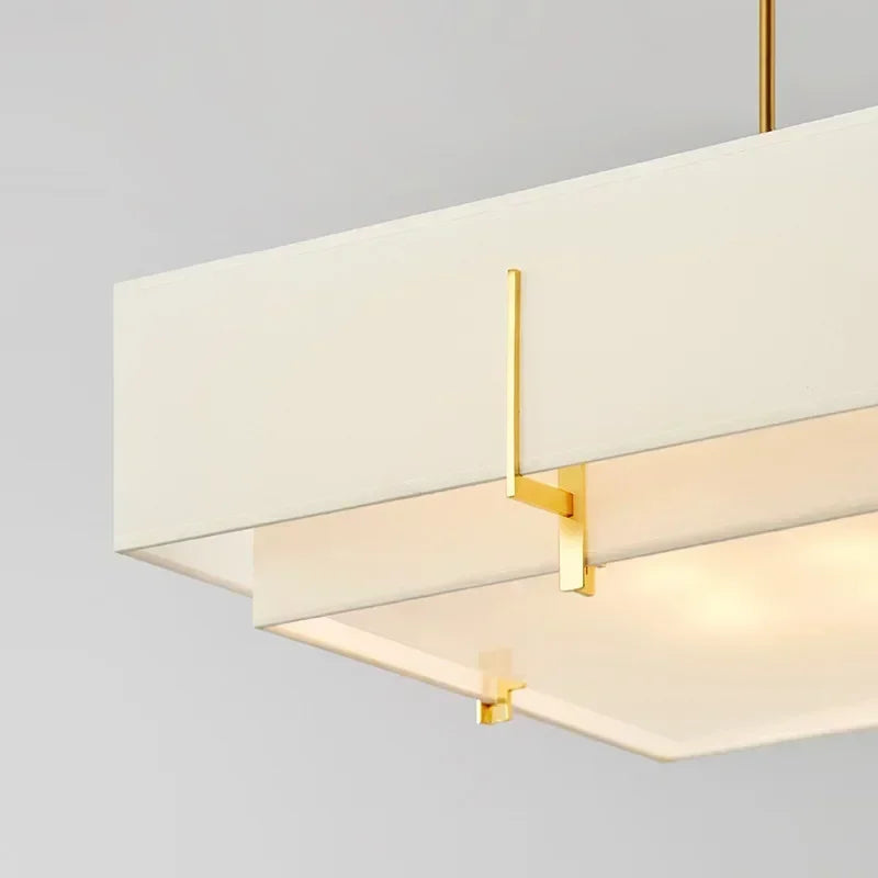 Afralia™ Simple Retro Fabric Cloth Chandelier for Living Room and Bedroom