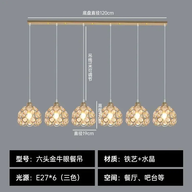 Afralia™ Crystal Dining Pendant Lamp - Modern Nordic Minimalist Design