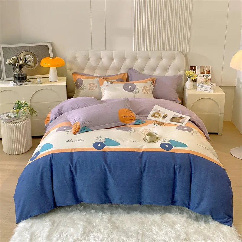 Afralia™ Nordic Cotton Single Duvet Cover: Autumn Winter Ultra Soft Brushed Quilt Cover