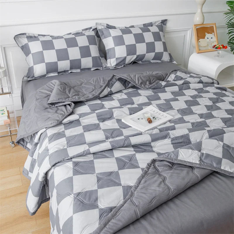 Afralia™ Summer Quilt Set - Soft & Lightweight Comforter Single Double Blanket