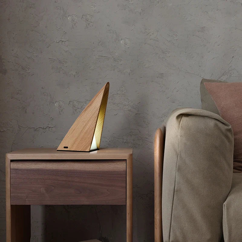 Afralia™ Solid Wood Bedside Night Light USB, Modern Minimalist Bedroom Lamp