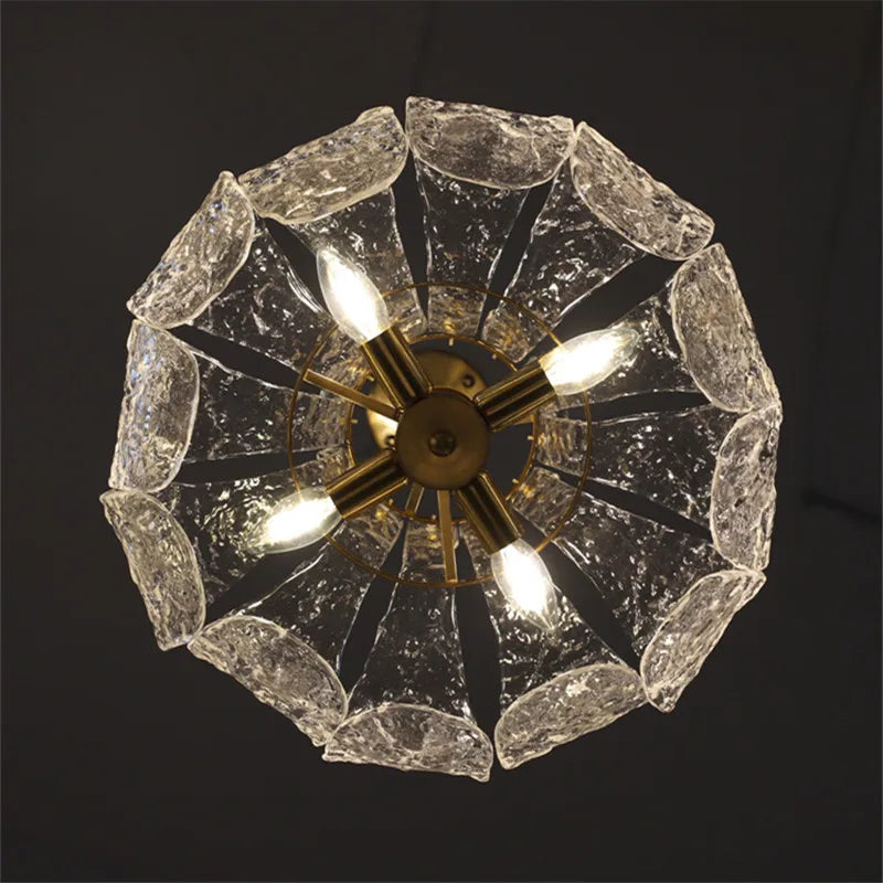 Afralia™ Glass French Pendant Chandelier for Dining Room Bedroom Bar Decor