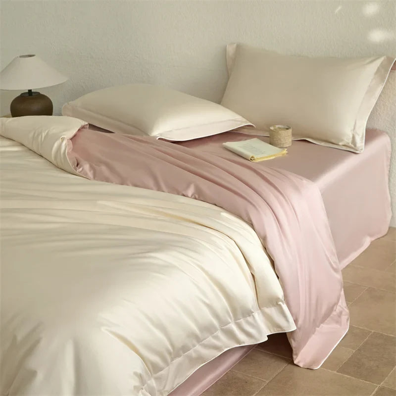 Afralia™ Luxury 600TC Egyptian Cotton Bedding Set: Duvet, Bed Sheet, Pillowcases - Queen King Size