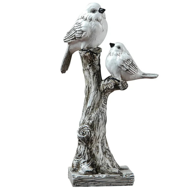 Resin Bird Ornament for Home Decor by Afralia™: Retro Living Room Figurineicon