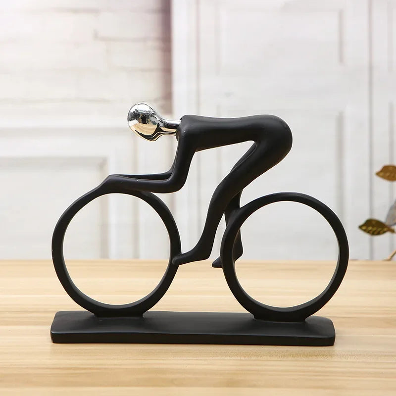 Afralia™ Champion Cyclist Sculpture Resin Figurine Modern Art Home Decor