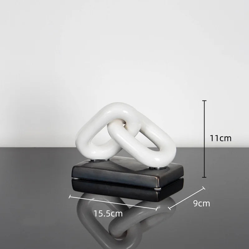 Afralia™ Golden Chain Skeleton Lock Home Decoration Figurine