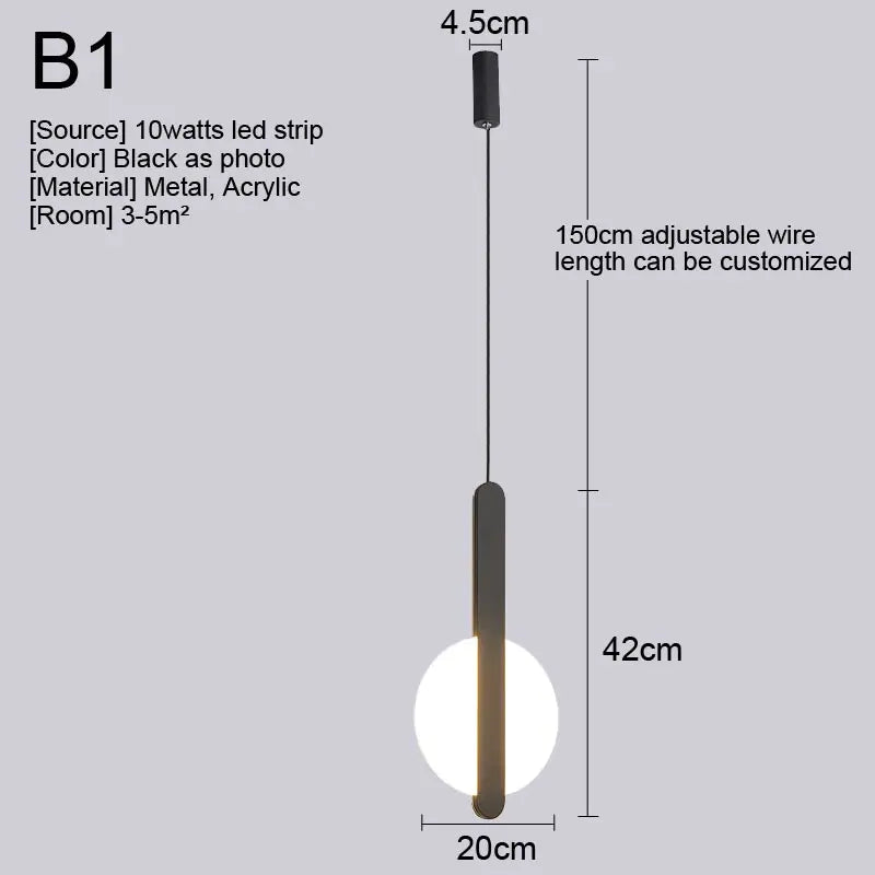 Afralia™ Nordic LED Pendant Light Fixture for Indoor Lighting in Living Room, Kitchen, Dining