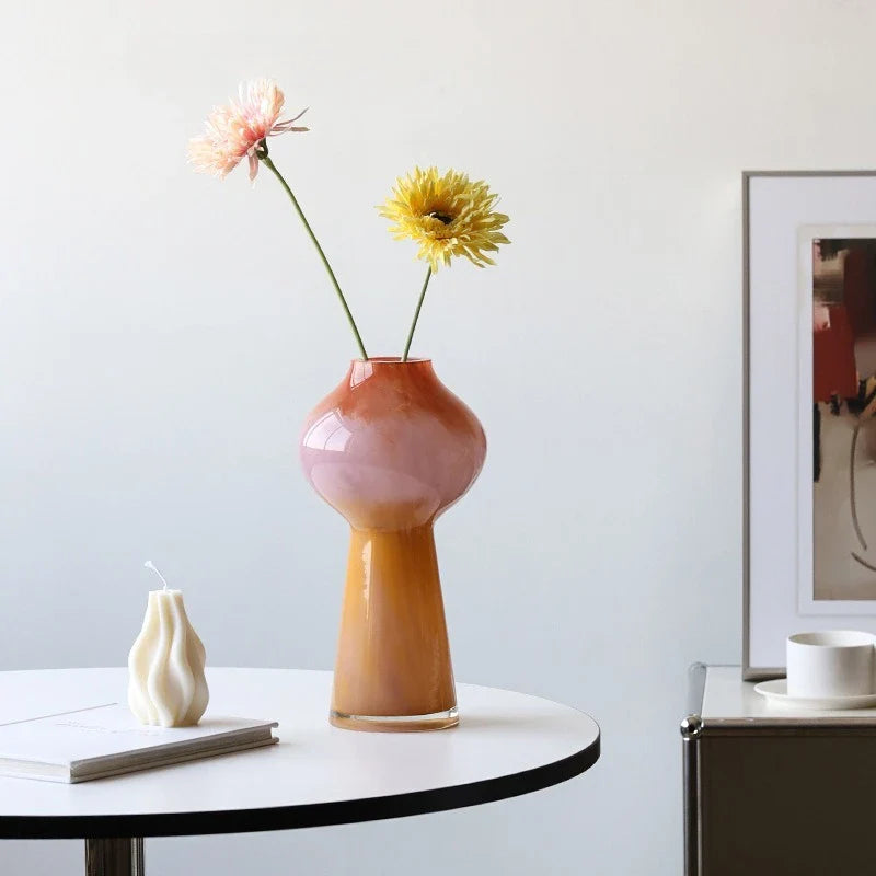 Afralia™ Gradient Glass Vase Gourd Hydroponic Flower Arrangement Terrarium Bouquet Holder