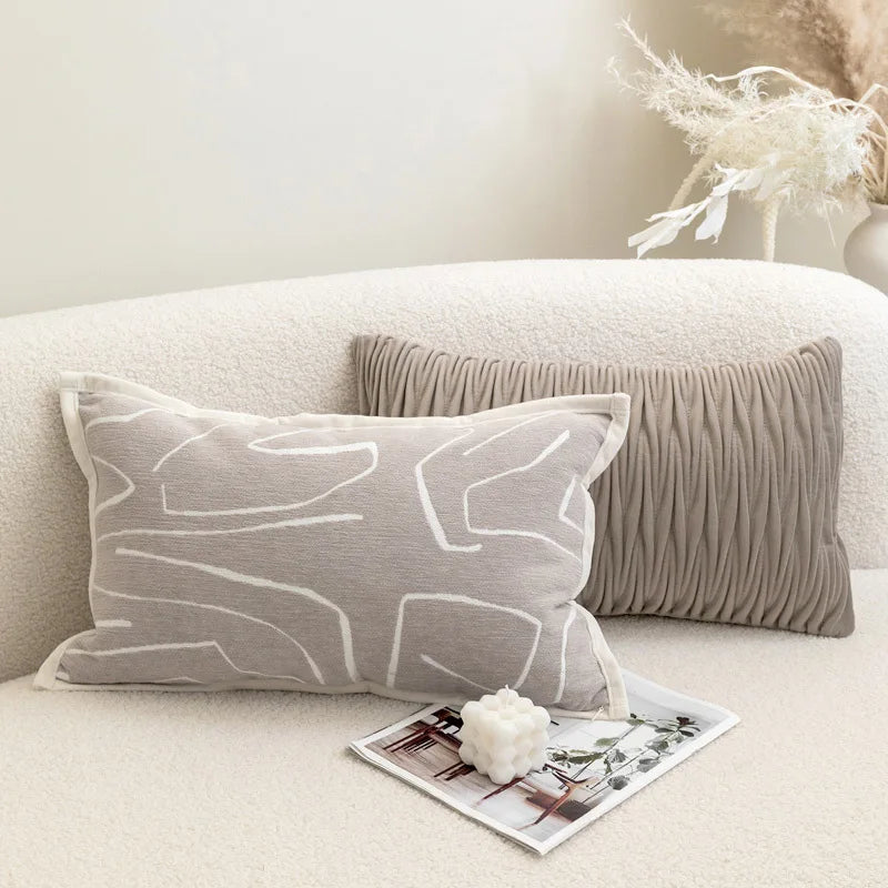 Afralia™ Light Grey Coffee Texture Pillow Covers - Modern Simplicity Cushion Cover for Home