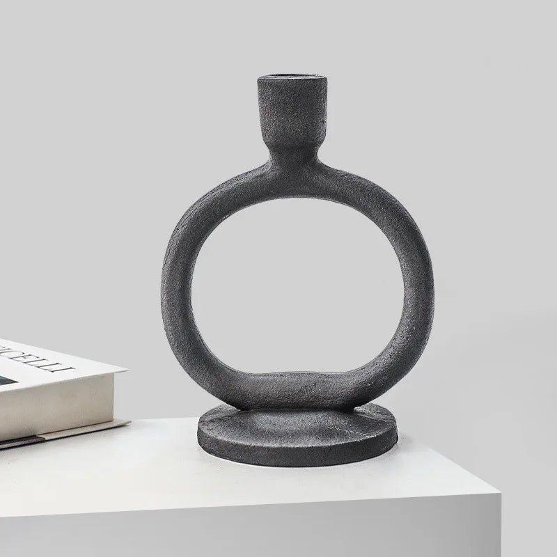 Afralia™ Ceramic Frosted Candlestick Holder for Nordic Retro Home Decor