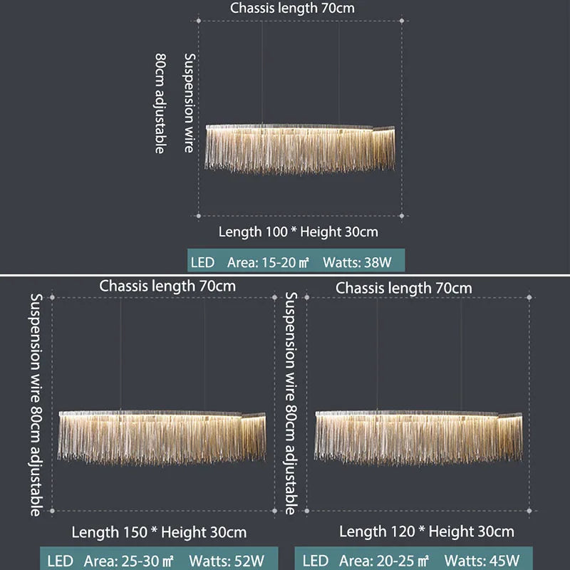 Afralia™ Retro Hanging Chain Chandelier for Restaurant Decor