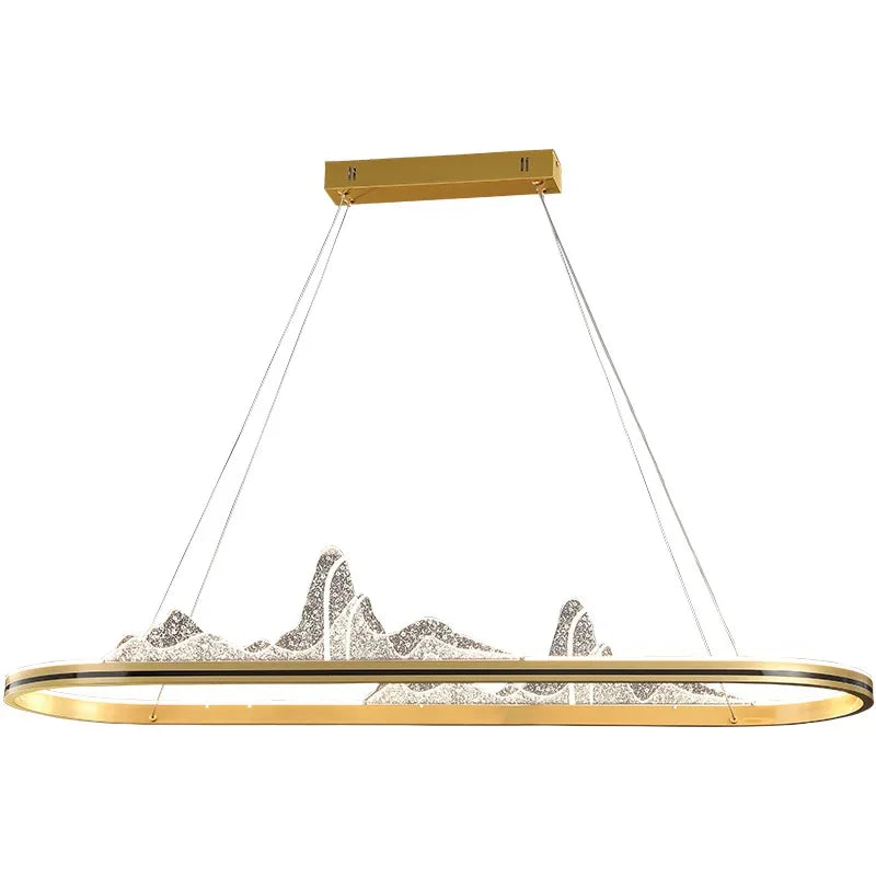 Afralia™ Zen Style LED Dining Chandelier for Living Room and Tea House