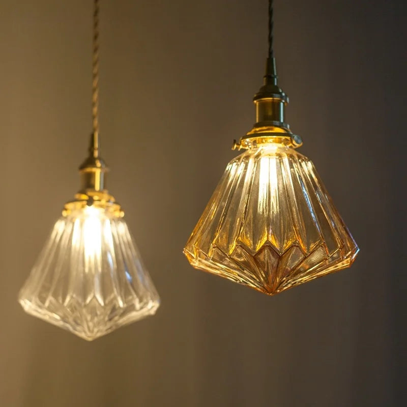 Afralia™ Glass Pleats LED Pendant Lights for Home and Commercial Spaces
