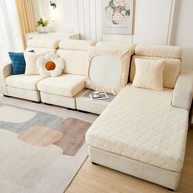 Afralia™ Jacquard Sofa Seat Cover: Stretchable, Washable & Removable Protector