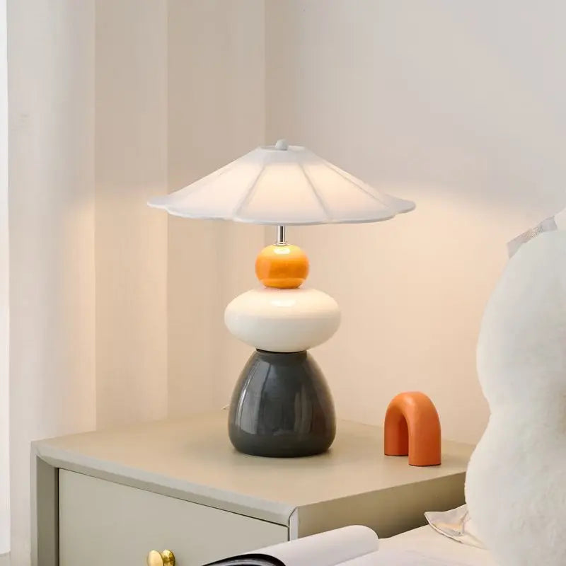 Afralia™ Ceramic Bedside Lamp | Luxe Study Desk Light | High-End Aesthetic Master Bedroom Lighting