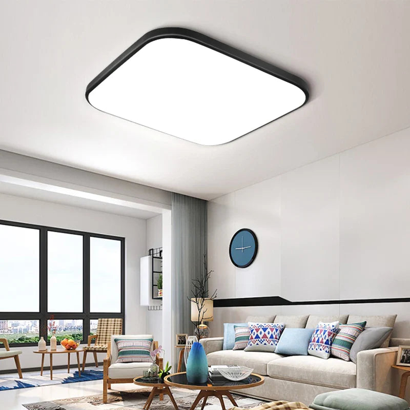 Afralia™ Modern Square LED Ceiling Light Panel Fixture for Kitchen Bedroom Living Room