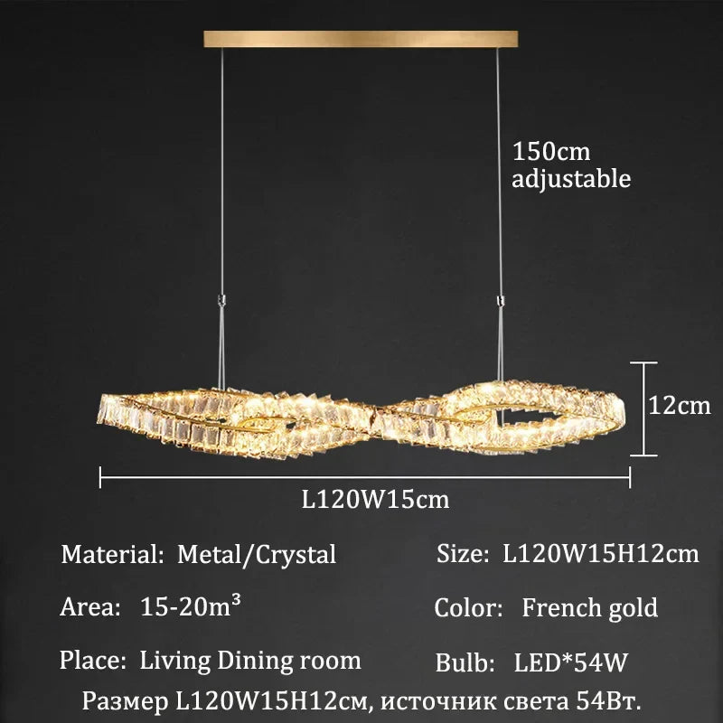 Afralia™ French Gold Crystal Chandeliers with LED Lighting for Luxury Home Décor