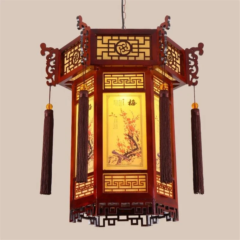 Afralia™ Bamboo Lantern Pendant Lights: Classical Beauty for Living or Dining Room Decor