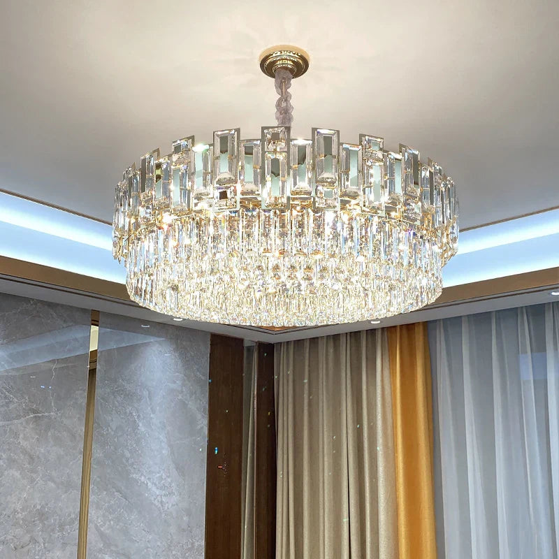 Afralia™ Crystal Chandelier: Modern Elegant Lighting for Living Room, Bedroom, Kitchen