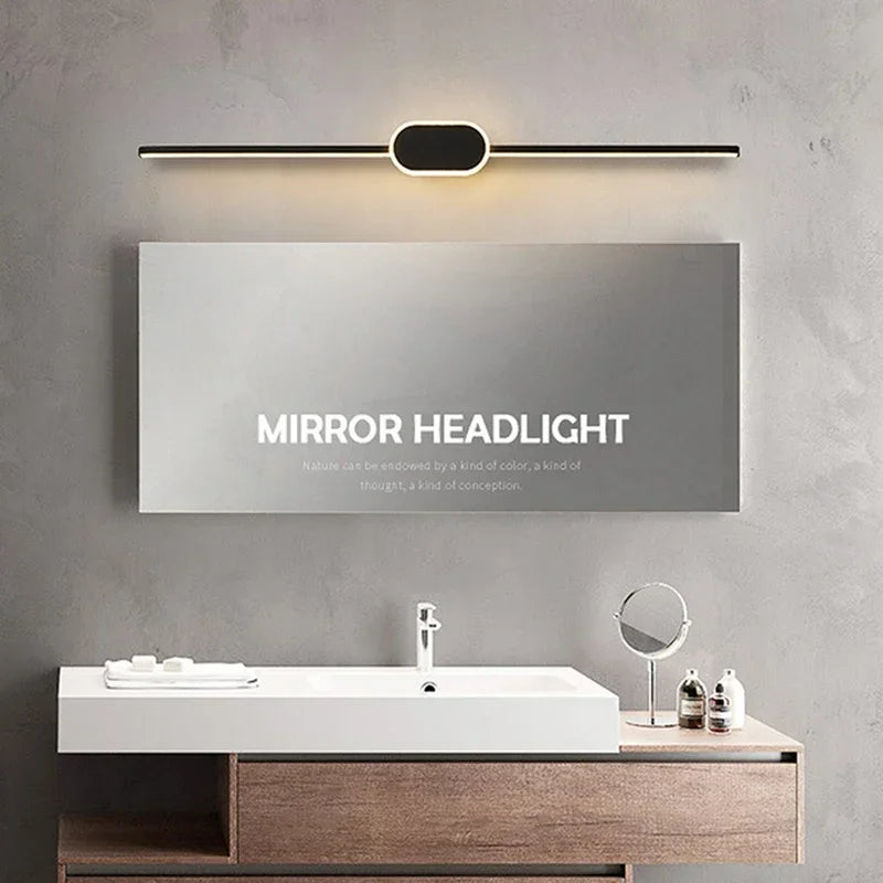 Afralia™ Modern LED Bathroom Wall Lamp - Three Color Adjustable Bedside Light