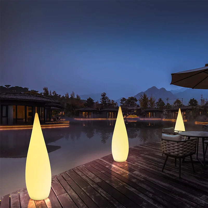 Afralia™ RGB Water Droplet Solar Landscape Lights with Remote for Garden and Porch