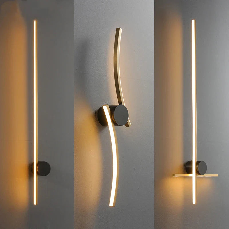 Afralia™ Copper LED Wall Lamp | Minimalist Bedroom Sconces | Atmosphere Lighting