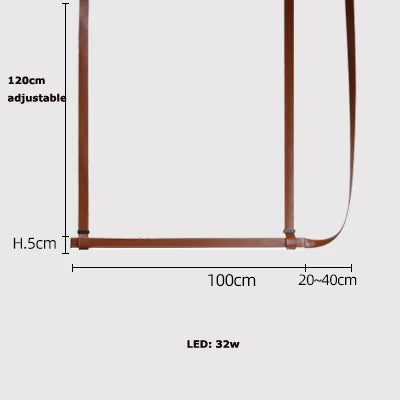Afralia™ Leather Belt Pendant Light | Modern LED Ceiling Hanging Fixture