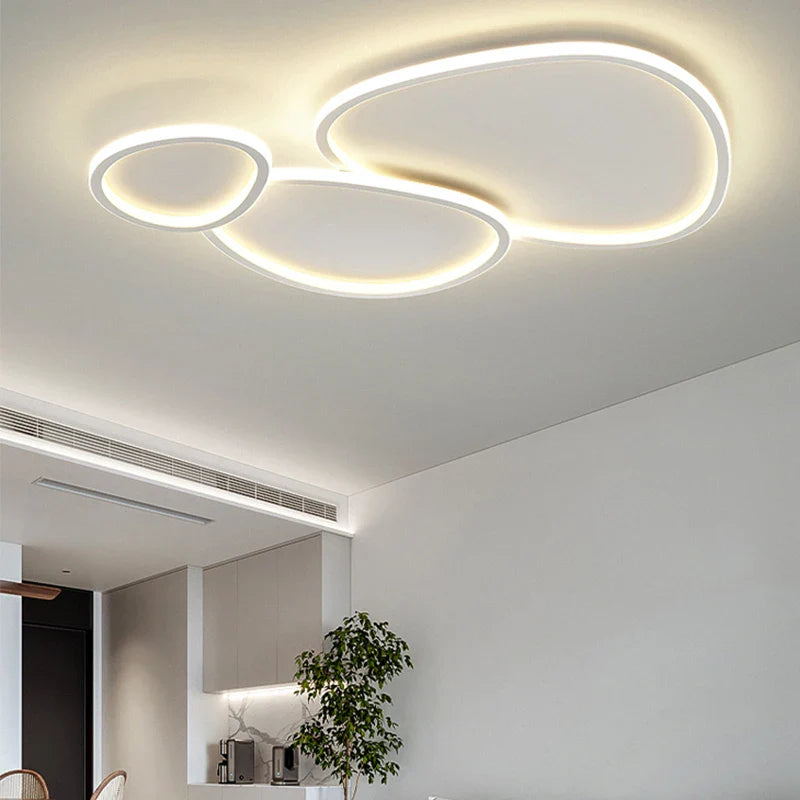 Afralia™ Cobblestone LED Ceiling Lights Living Room Chandelier for Modern Home Decor