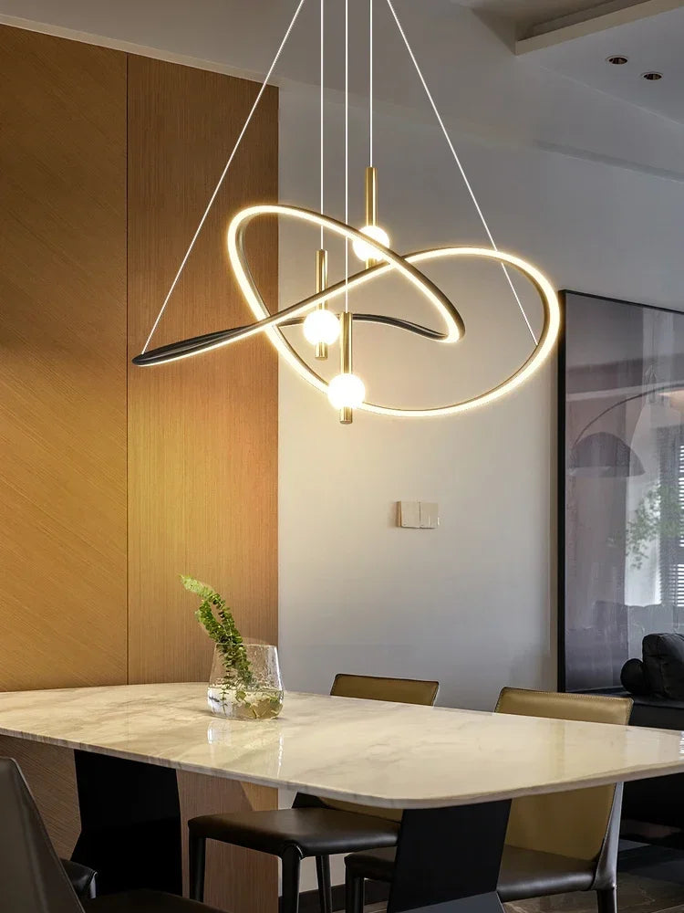 Afralia™ Modern Designer LED Chandelier Light 2023 for Home Décor