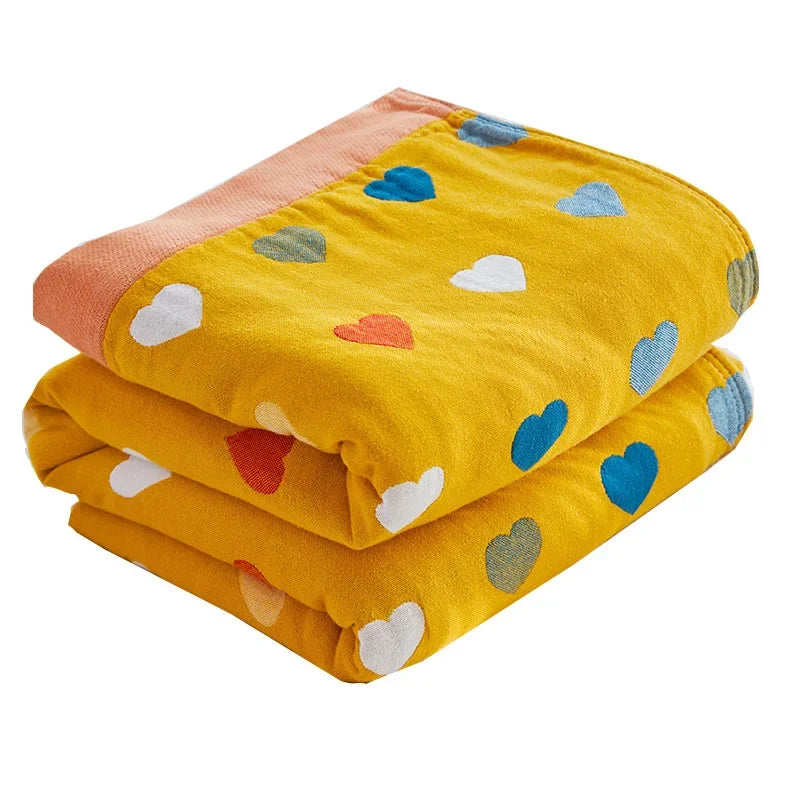 Afralia™ Cartoon Lion Cotton Throw Blanket for Bed & Sofa