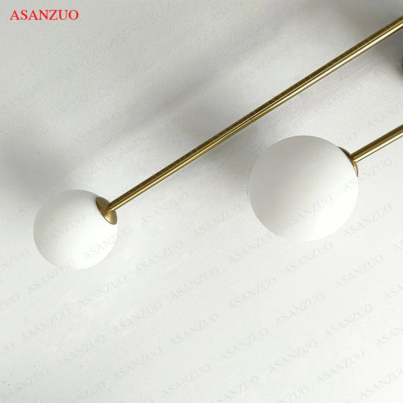 Afralia™ Glass Ball Gold LED Wall Lamp for Modern Home Decor & Lighting