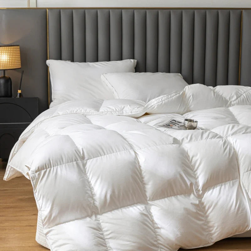 Afralia™ Luxury Goose Down Duvet for Winter, Queen King Size, Five Star Hotel Quality