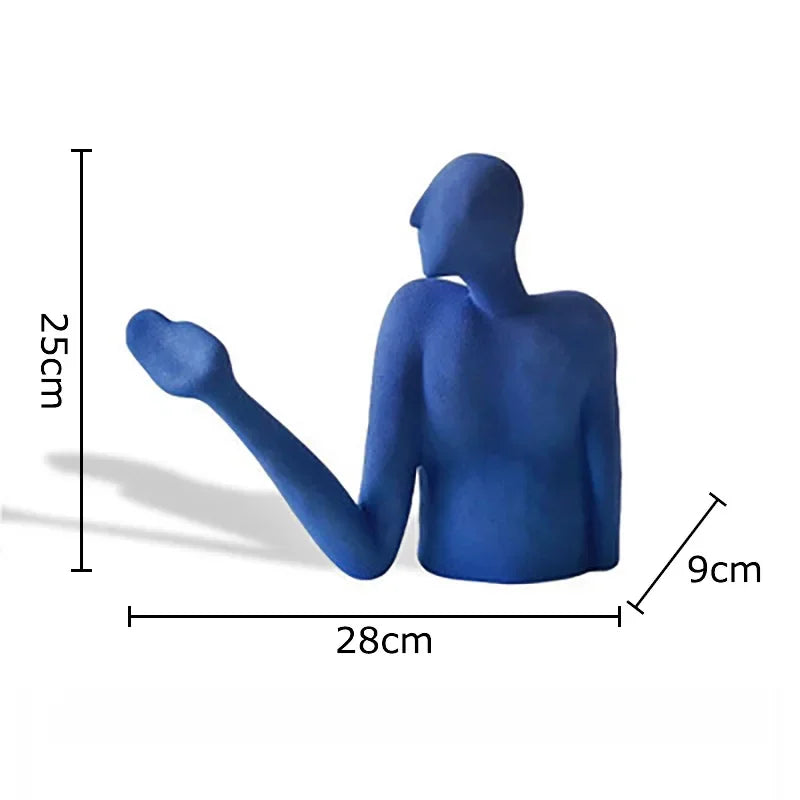 Afralia™ Abstract Character Resin Sculpture Desk Decoration for Modern Aesthetics