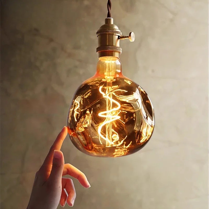 Afralia™ Retro Glass Pendant Lamp for Dining Room Modern Minimalist Lighting Fixture