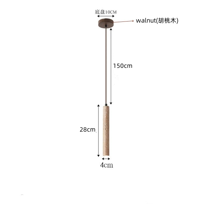 Afralia™ Travertine Stone Pendant Light for Bedroom Dining Kitchen