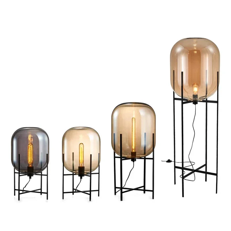 Afralia™ Glass Ball LED Floor Lamp - Postmodern Scandinavian Design